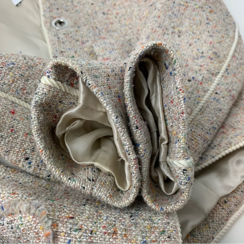 Sandro Blazer Sz 36 Tweed Multicolor Wool Blend Old Money Officecore Pockets - Picture 13 of 16